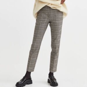 H&M Glen Plaid Gray Cigarette Slacks - Size 12